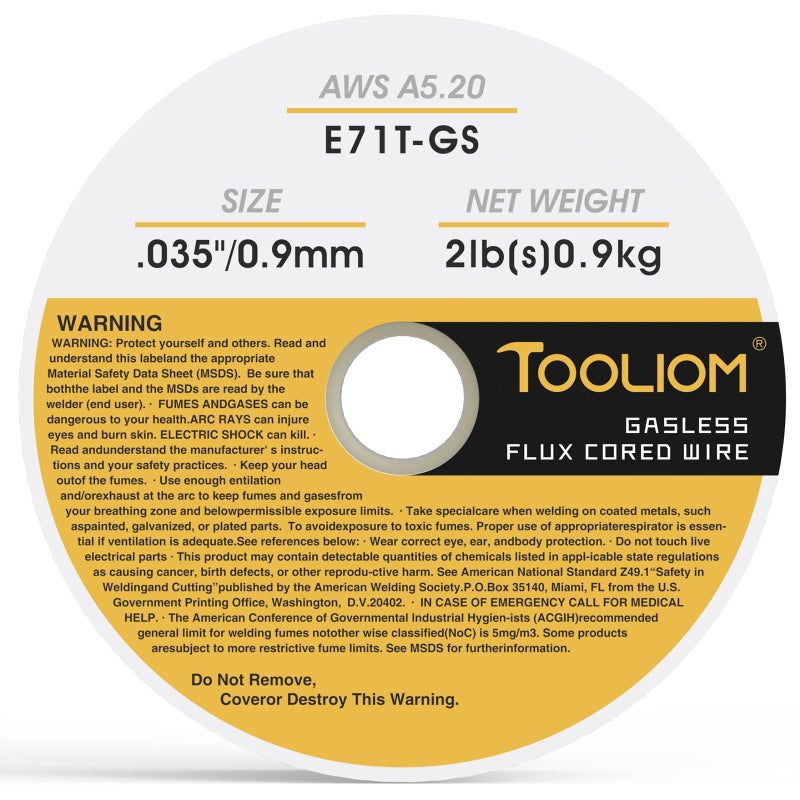 TOOLIOM E71T-GS .035"" Diameter 2-Pound Spool Flux Core Self-shielded Carbon Steel MIG Welding Wire 3 PCS - Image 5